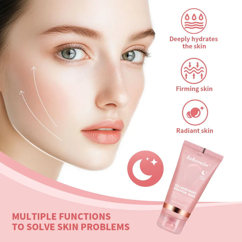 Deep Collagen Mask Korean Peel off Mask Face anti Wrinkle Lifting Skin Care Masks Bio Pack Night Wrapping Woman Skin Care