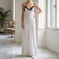 Lace V-Neck Backless Maxi Dress