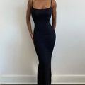 Satin Slip Backless Bodycon Maxi Dress
